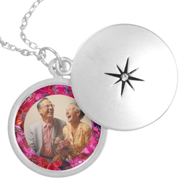 Cute Custom Granny Photo Necklace for Kids (Front)