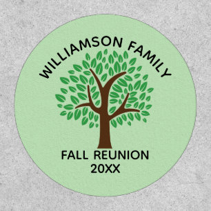 Cute Custom Green Tree Family Reunion Party Patch