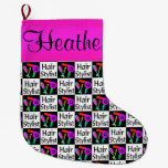 CUTE CUSTOM HAIR STYLIST CHRISTMAS STOCKING