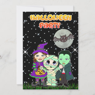 Cute Custom Halloween Invite