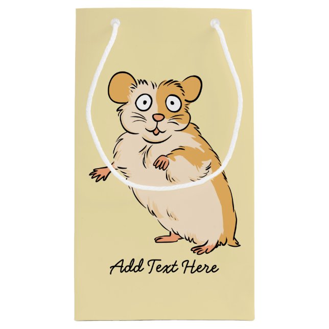 Cute Custom Hamster Graphic Small Gift Bag (Back)