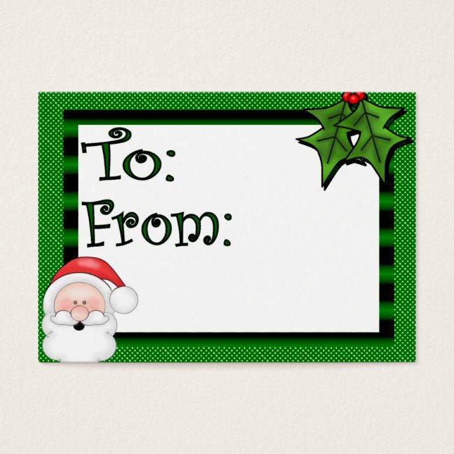 Cute Custom Holiday Gift Tag (Front)