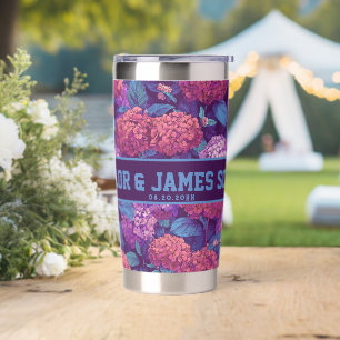 Cute Custom Hydrangeas Insulated Tumbler For Weddi