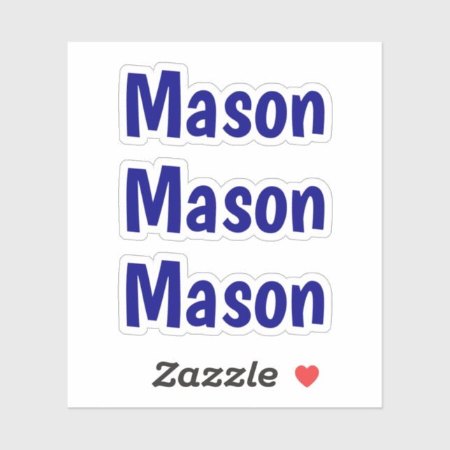 Cute Custom Kids Navy Blue Name Sticker (Sheet)