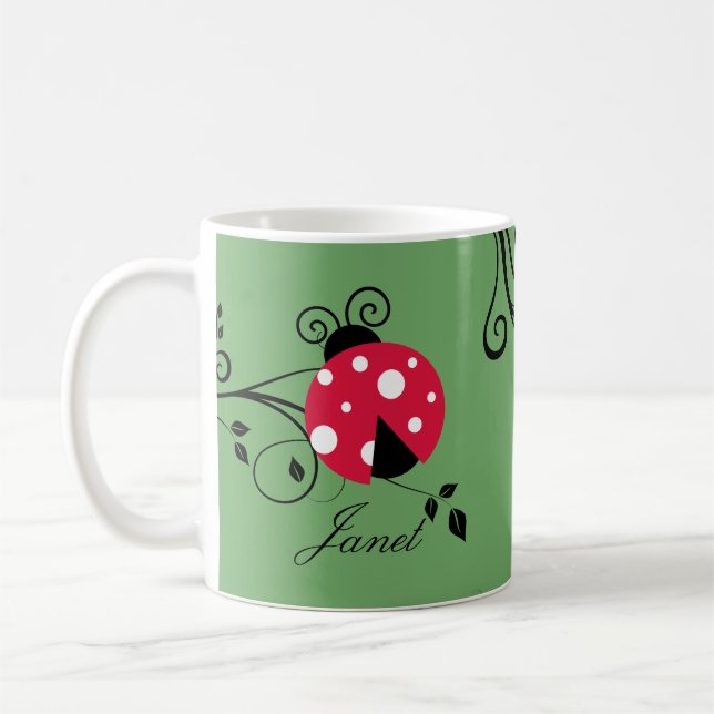Cute Custom Lady Bug Mug Ladybug (Left)