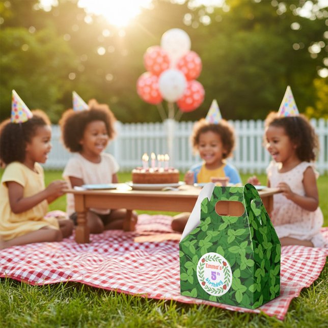 Cute Custom Ladybug & Leaf 5th Birthday Favor Boxes (Creator Uploaded)