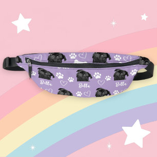 Cute Custom Love Paw Print Dog Lover Pet Photo Fanny Pack