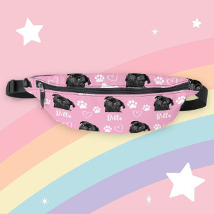 Cute Custom Love Paw Print Dog Lover Pet Photo Fanny Pack