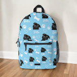 Cute Custom Love Paw Print Dog Lover Pet Photo Printed Backpack<br><div class="desc">Show off your love for your furry companion with the "Cute Custom Love Paw Print Dog Lover Pet Photo" design. This personalized product allows you to feature your favorite pet photo, creating a heartwarming tribute to your beloved dog. With an adorable paw print motif and customizable options, it's the perfect...</div>