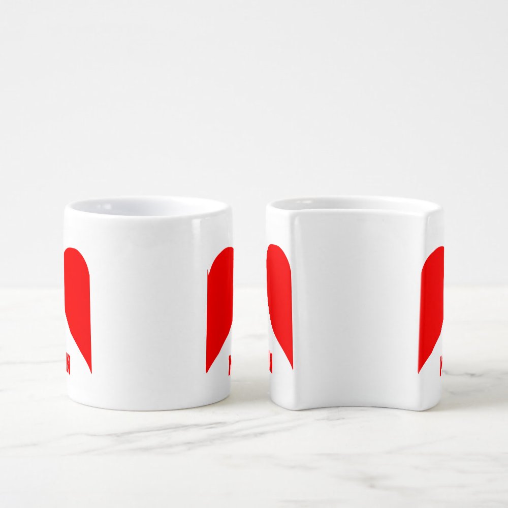 Disover Cute Custom Lovers Names Matching Coffee Mug Set