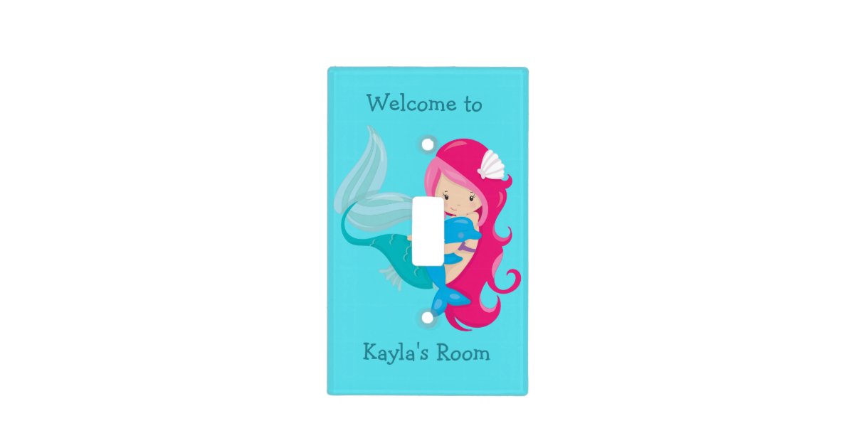 Cute Custom Mermaid Ocean Light Switch Cover Zazzle Mermaid Ocean Light Switch Cover