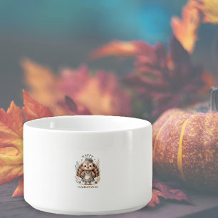 Cute Custom Message Turkey Holiday Bowl