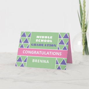 Cute! Custom Middle School graduation card! Card