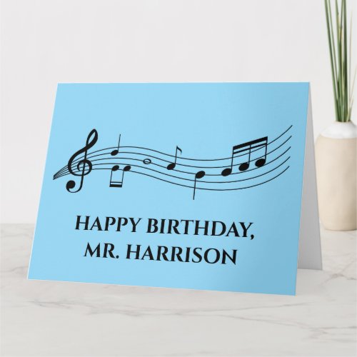 Cute Custom Music Teacher From Class Big Birthday Card