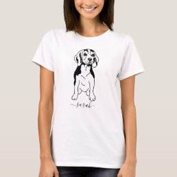 Cute Custom Name Beagle T-Shirt