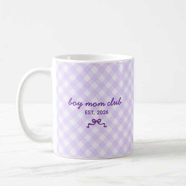 Cute Custom Name Bow Pattern Coffee Mug (Left)