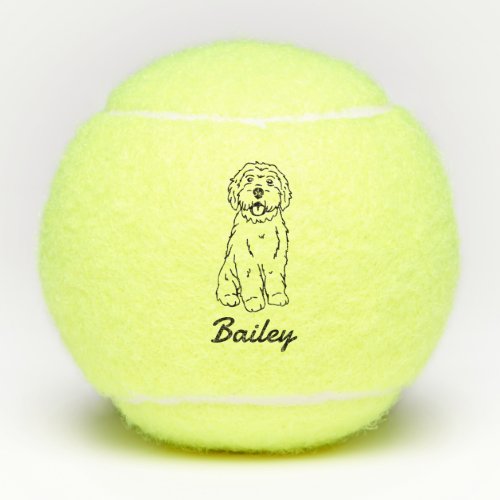 Cute Custom Name Goldendoodle Labradoodle Doodle Tennis Balls