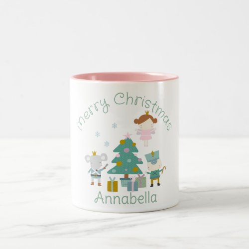 Cute Custom Name Nutcracker Christmas Two_Tone Coffee Mug