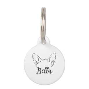Cute Custom Name Sphynx Cat Pet ID Tag