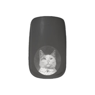Cute Custom Personalizable Cat Photo Minx Nail Art