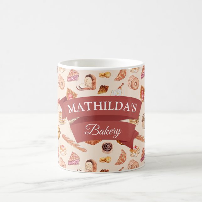 Cute custom personalized bakery  coffee mug (Center)