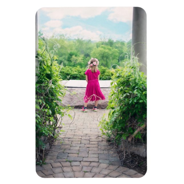 Cute Custom Personalized Child Photo Template Magnet (Vertical)