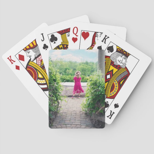 Cute Custom Personalized Child Photo Template Poker Cards (Back)