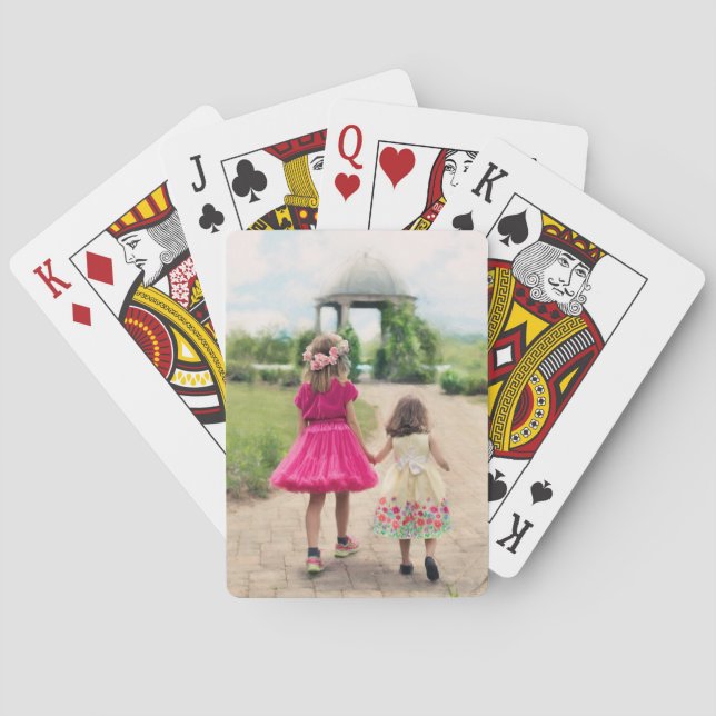 Cute Custom Personalized Children Photo Template Poker Cards (Back)