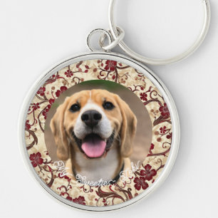 Cute Custom Pet Memorial Sympathy Photo Keychain