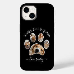 Cute Custom Pet Photo Collage World's Best Dog Mom Case-Mate iPhone 14 Case