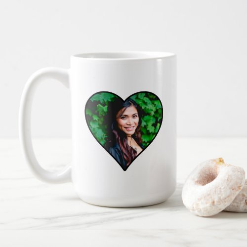 Cute Custom Photo Heart Love Frame Personalized  Coffee Mug