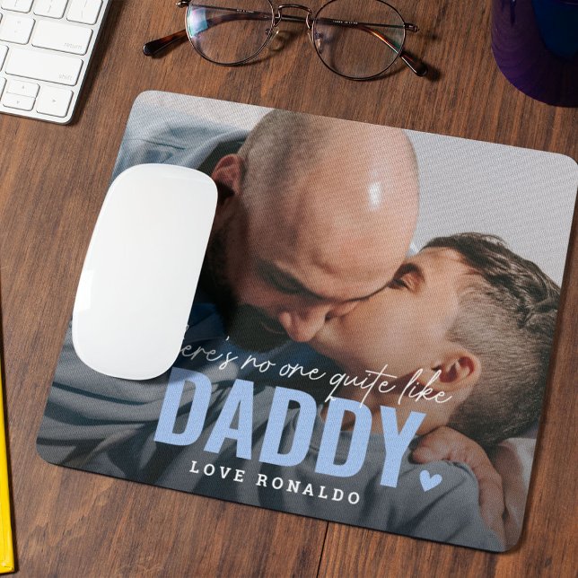 Cute Custom Photo Keepsake DADDY Gift Mouse Pad (Creator Uploaded)