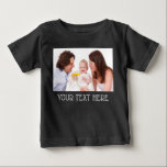 Cute Custom Photo & Name Text Baby T-Shirt<br><div class="desc">Here at AdeliaGifts we love this Cute Custom Photo Picture & Name Text Baby T-Shirt and we think you will love it too. 
The perfect gift or just treat yourself! 
We have a HUGE selection of products with most designs available for Men,  Women and Kids. Check them out!</div>
