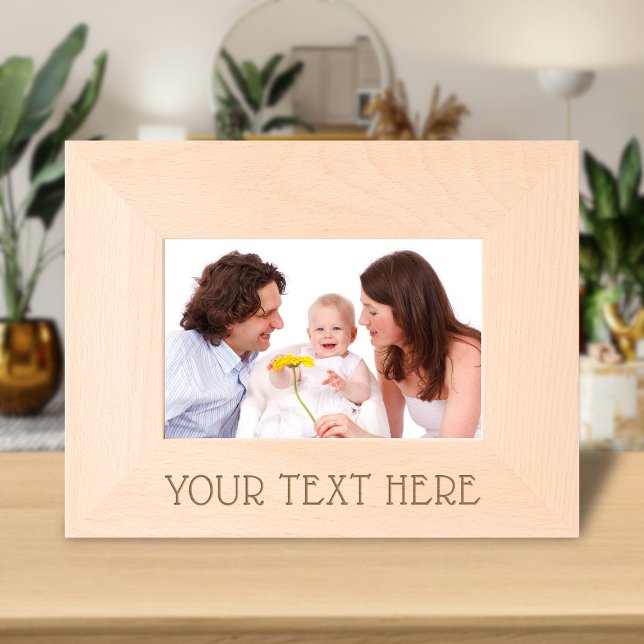Cute Custom Photo & Name Text Engraved Frames (Creator Uploaded)