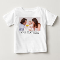 Cute Custom Photo & Name Text White