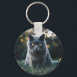 Cute Custom Photo Pet Cat Keychain<br><div class="desc">Cute Photo Pet Keychain with your image of choice to keep your cat or other pet close by.</div>