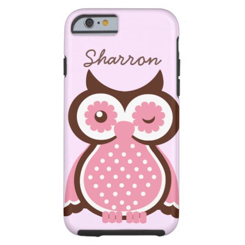 Cute Custom Pink Owl iPhone 6 case Vibe Case