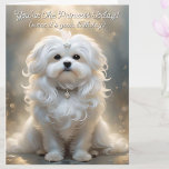 Cute Custom Princess Maltese Dog Birthday Card<br><div class="desc">Celebrate her special day with a birthday card that sparkles with charm and fluff! This enchanting folded greeting card features an irresistibly regal, bejeweled Maltese, perfect for the princess in your life. With the message "You're the Princess Today! (since it's your birthday!)" printed in whimsical script, it's a delightful way...</div>