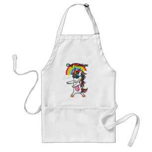 Cute Custom Rainbow Unicorn Adult Apron