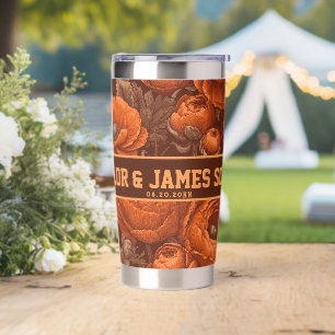 Cute Custom Ranunculus Drinkware For Couple Gift Insulated Tumbler