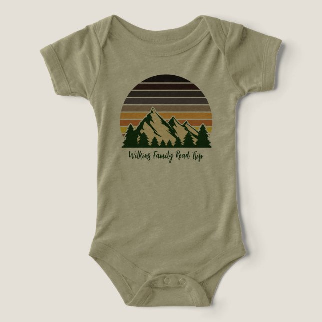 Cute Custom Road Trip Forest Sunset Infant T-shirt (Design Front)
