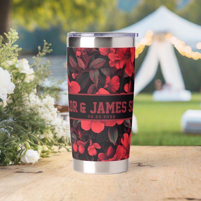 Cute Custom Rose Tumbler For Bridal Party (Wedding)