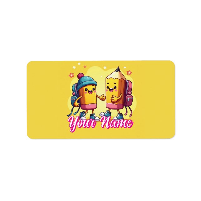  Cute & Custom School Gear Label (Front)