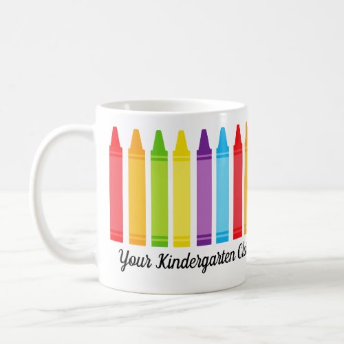 Cute Custom School Teacher Crayon Coffee Mug