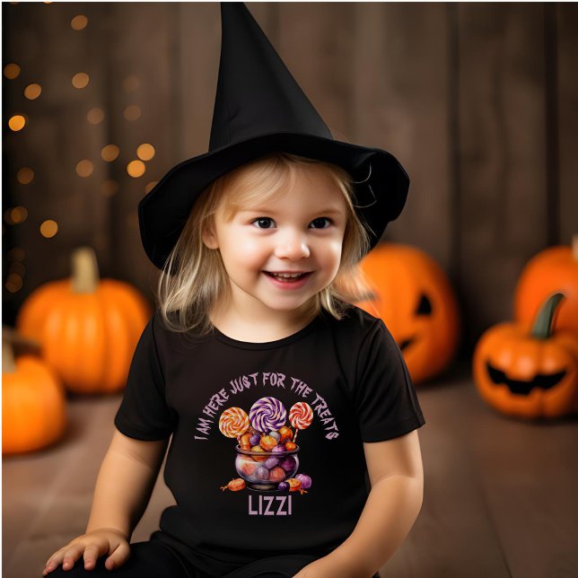 Cute Custom Spooky Trick or Treat Halloween Candy Toddler T-shirt (Creator Uploaded)