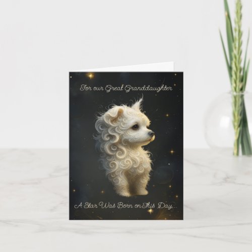 Cute Custom Star is Born Maltese Dog Birthday Card