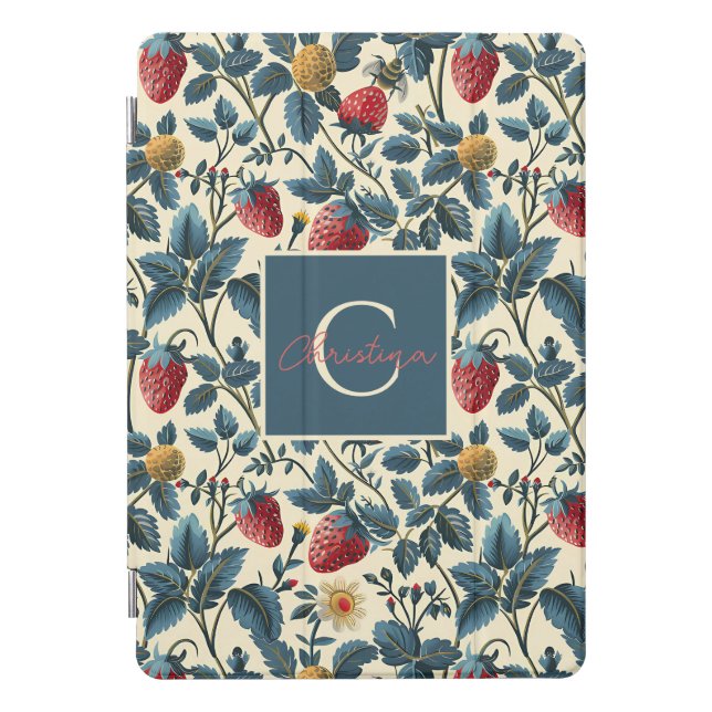 Cute Custom Strawberry Pattern Design  iPad Pro Cover (Front)