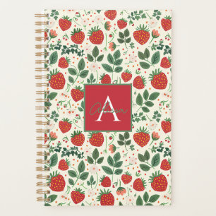 Cute Custom Strawberry Pattern Planner