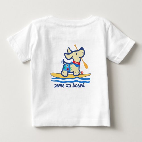 Cute Custom SUP Pup Dog Silhouette Baby T_Shirt