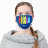 Cute Custom Teacher Crayon Adult Cloth Face Mask (Worn)